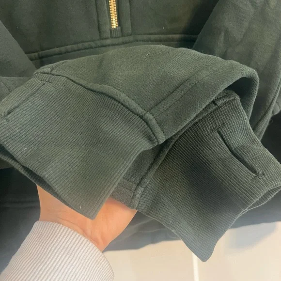 Lululemon Scuba Oversized Half Zip Hoodie, Size M/L, Legacy Green and Gold ๐๐๐๐ - Picture 4 of 16